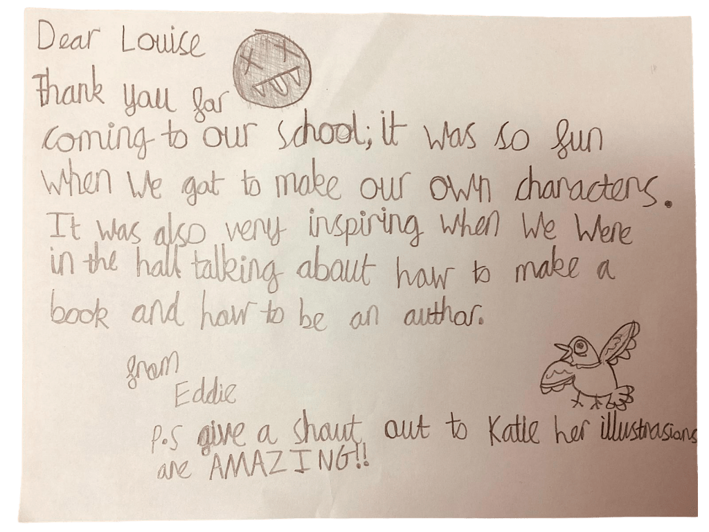 A thank you note from a child